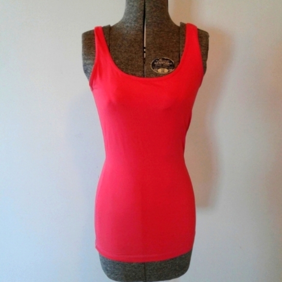 Lululemon Run coral pink Tie And Fly Mesh Tank Top shirt size 6 mesh strip back - Picture 4 of 4